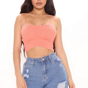 2/$20 • BIN#2 - Small Fashion Nova Coral Cropped Top